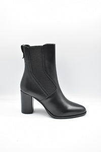 Janet&Janet stivaletti donna neri in pelle con tacco alto