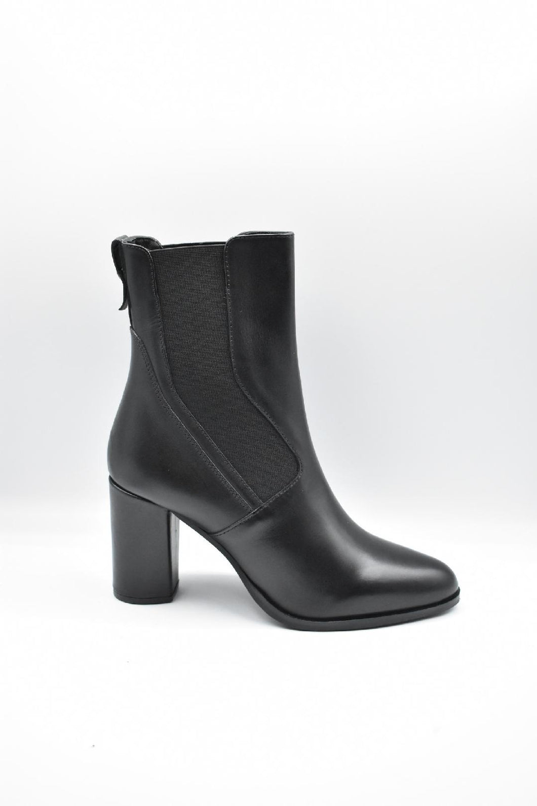 Janet&Janet stivaletti donna neri in pelle con tacco alto