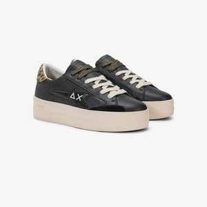 Sun68 Sneakers donna Big katy leather nere retro leopardato