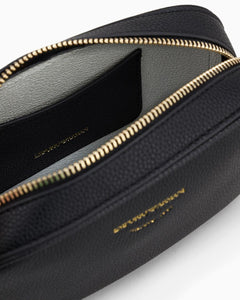 Emporio Armani camera case a tracolla stampa cervo nera