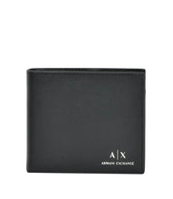 Carica l'immagine nel visualizzatore di Gallery, Armani exchange Portafoglio nero a libro con portamonete classico
