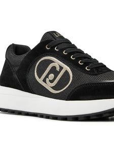 Liu Jo sneakers in suede e brighty mesh nere