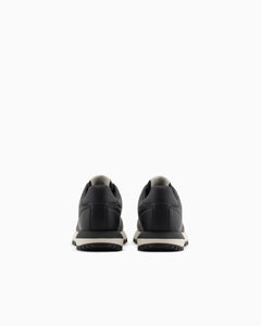 Emporio Armani Sneakers in pelle con dettagli termoformati nere