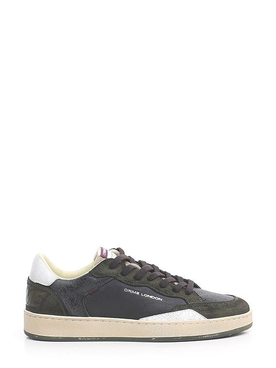 CRIME LONDON sneakers uomo chelsea forest ash nero/verde scuro