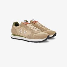 Carica l'immagine nel visualizzatore di Gallery, Sun68 Sneakers Uomo Tom in nylon e suede beige e verde
