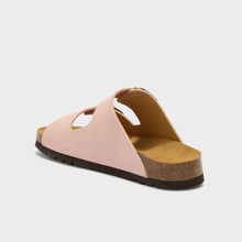 Carica l'immagine nel visualizzatore di Gallery, Scholl sandali noelle donna regolabili rosa scamosciati fibbia oro
