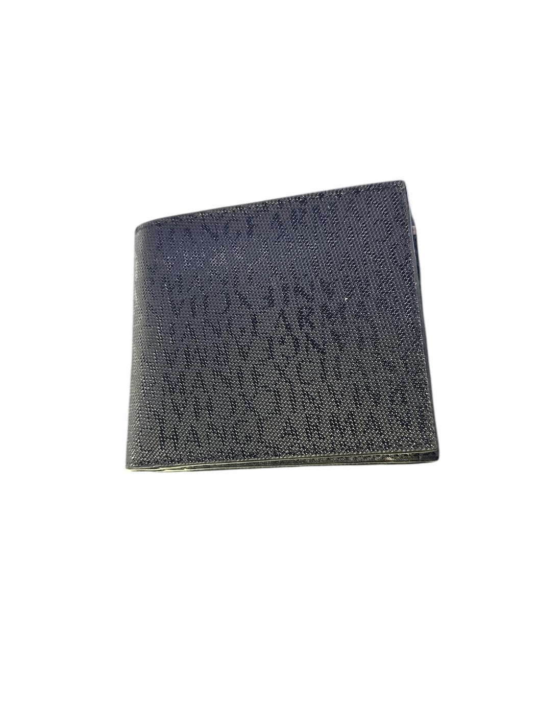 Armani Exchange portafoglio nero logo all-over portacarte