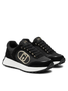 Liu Jo sneakers in suede e brighty mesh nere