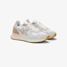 Carica l'immagine nel visualizzatore di Gallery, Sun68 Sneakers donna Stargirl Multicolor in suede e nylon bianco
