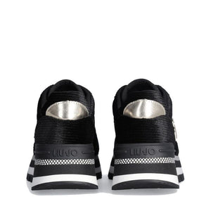 Liu Jo sneakers in suede e brighty mesh nere