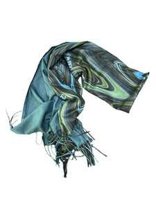 Massimo Braccialini Foulard fantasia ottanio