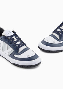 Armani Exchange sneakerse blu e bianche in ecopelle