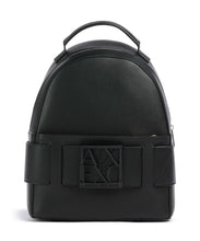Carica l'immagine nel visualizzatore di Gallery, Armani Exchange zainetto nero donna liscio logo frontale

