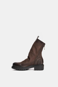 Metisse Tronchetti donna in nabuk marrone retro strass