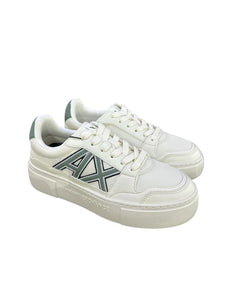 Armani Exchange Sneakers bianche con logo verde