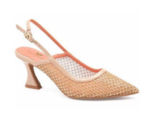 Carica l'immagine nel visualizzatore di Gallery, Braccialini decollète slingback donna oro a rete
