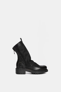Metisse Tronchetti donna in nabuk nero retro strass