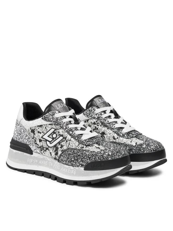 Liu Jo sneakers glitter black and silver