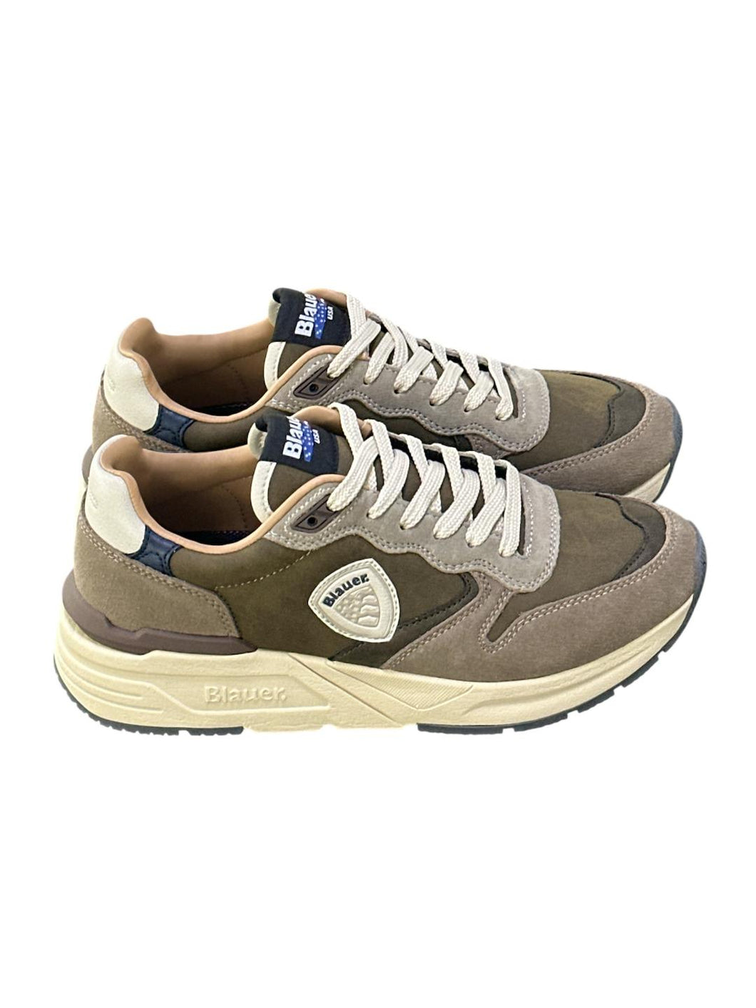 BLAUER Sneakers Uomo F5RAY02 TORTORA/VERDE MILITARE