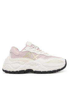Armani Exchange Sneakers donna chunky rosa e bianche