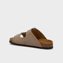 Carica l'immagine nel visualizzatore di Gallery, Scholl sandali noelle donna regolabili beige scuro scamosciati fibbia bronzo
