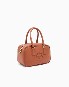 Armani Exchange borsa piccola bauletto color cuoio