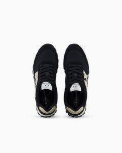 Armani Exchange Sneakers uomo nere logo oro