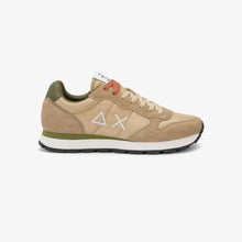Carica l'immagine nel visualizzatore di Gallery, Sun68 Sneakers Uomo Tom in nylon e suede beige e verde

