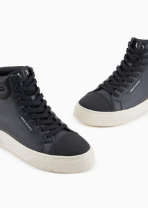 Armani Exchange sneakers alte in pelle nere