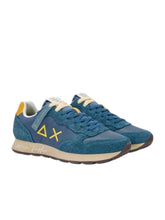 Carica l'immagine nel visualizzatore di Gallery, Sun68 Sneakers Uomo Tom Vintage in nylon e suede blu e giallo

