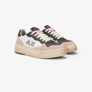 Sun68 Sneakers basket love lady bianco e rosa