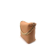 Carica l'immagine nel visualizzatore di Gallery, MBRC Borsa a Tracolla Donna in Pelle Camel con Catena Oro

