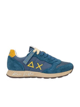 Carica l'immagine nel visualizzatore di Gallery, Sun68 Sneakers Uomo Tom Vintage in nylon e suede blu e giallo
