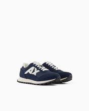 Carica l'immagine nel visualizzatore di Gallery, Armani Exchange Sneakers uomo blu logo bianco
