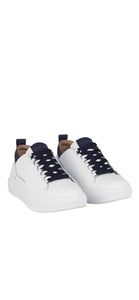 Alexander Smith Wembley sneakers uomo in pelle bianca con inserti neri