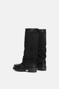 Metisse Stivali in pelle nabuk Biker neri