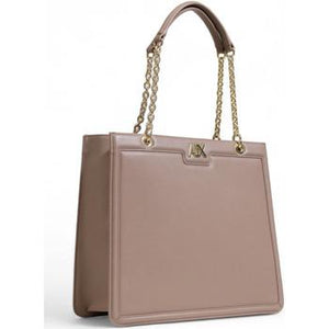 Armani Exchange Tote bag con manici in catena tortora grande