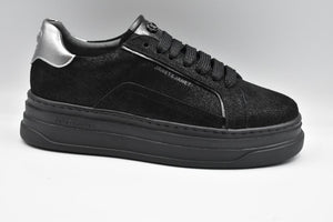 Janet&Janet sneakers donna platform nere con brillantini