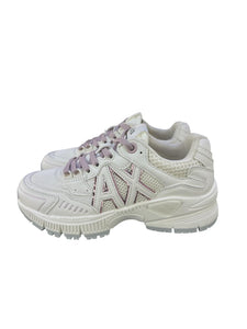 Armani Exchange Sneakers donna leggere bianche e rosa