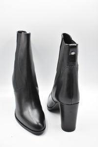 Janet&Janet stivaletti donna neri in pelle con tacco alto