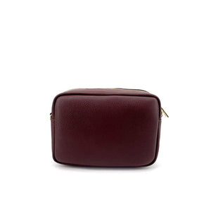 MBRC borsa marrone media doppia zip in pelle doppia tracolla