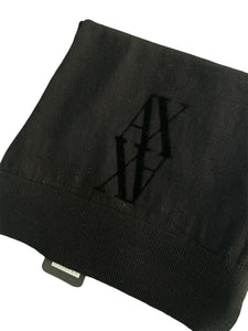 Armani Exchange Sciarpa nera con logo