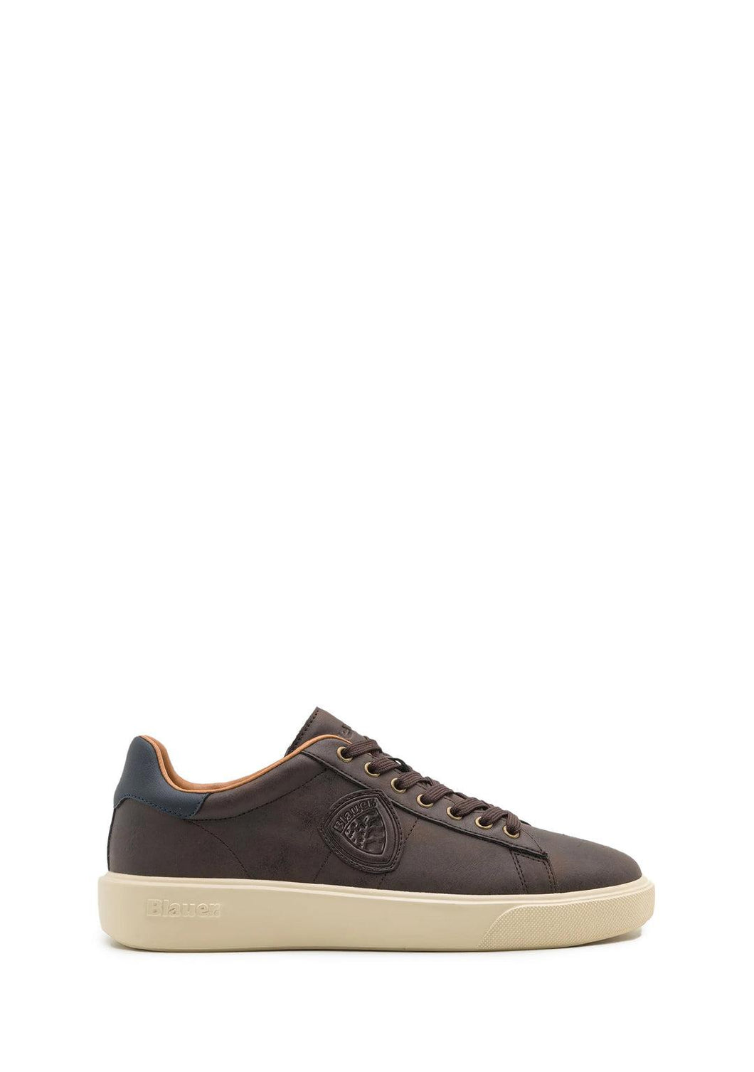 BLAUER Sneakers Uomo BUCK01 MARRONE SCURO/BLU