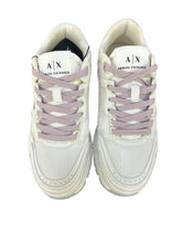 Carica l&#39;immagine nel visualizzatore di Gallery, Armani Exchange Sneakers donna leggere bianche e rosa
