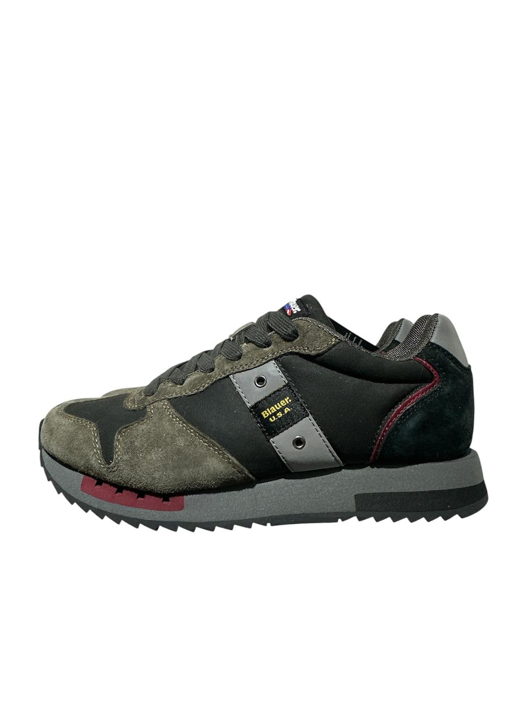BLAUER Sneakers Uomo F5QUEENS01 MARRONE SCURO/VERDE MILITARE