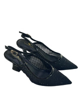 Carica l'immagine nel visualizzatore di Gallery, Braccialini decollète slingback donna nere a rete
