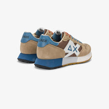 Carica l'immagine nel visualizzatore di Gallery, Sun68 Sneakers Uomo Jaki Bicolor in nylon e suede beige/marrone volpe
