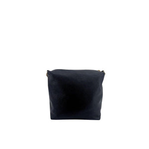 MBRC Borsa media in pelle nera con doppia tracolla C079
