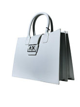 Carica l'immagine nel visualizzatore di Gallery, Armani Exchange borsa a mano trapezio con tracolla bianca
