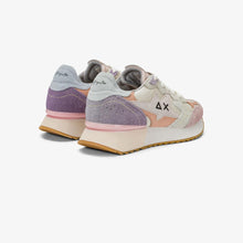 Carica l'immagine nel visualizzatore di Gallery, Sun68 Sneakers donna Stargirl Multicolor in suede e nylon bianco panna
